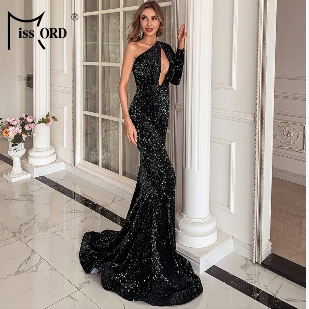 Sequin Black Gown - image 5